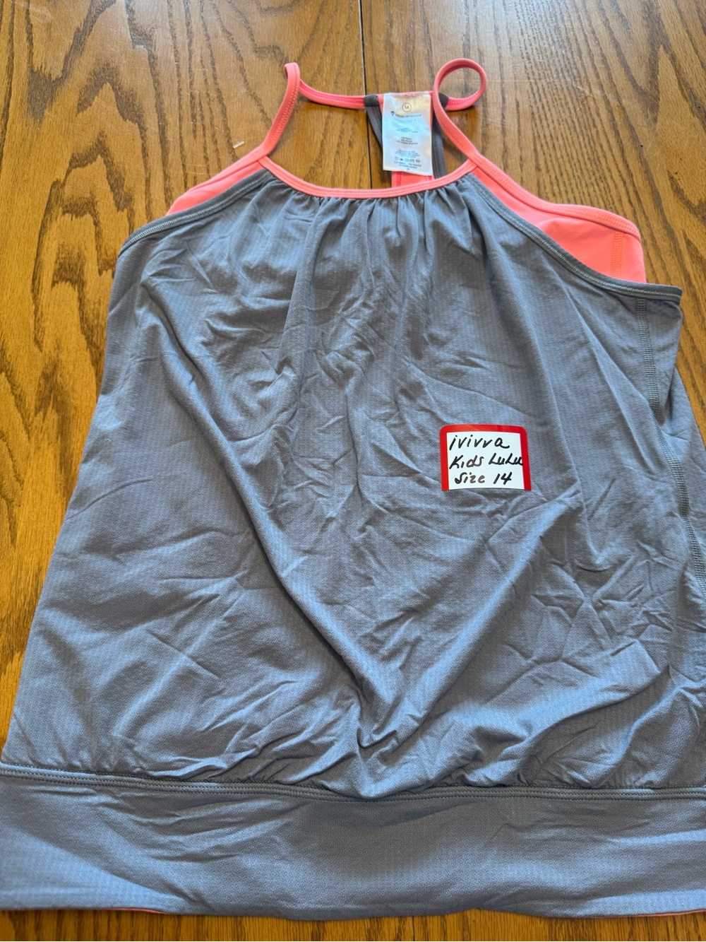 Ivivva Grey Swim Tank with Coral Trim. 4 piece bundle!!!!